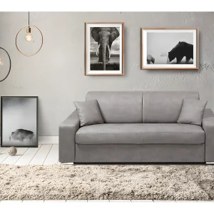 Express driezits slaapbank van stof – Grijs – EMIR – Koop nu goedkoop online Express driezits slaapbank van stof – Grijs – EMIR – Koop nu goedkoop online