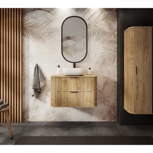 ELEGANCE Hangend meubel onder wastafel 41,5 × 80,4 × 51,7 cm eiken craft goud ELEGANCE Hangend meubel onder wastafel 41,5 × 80,4 × 51,7 cm eiken craft goud