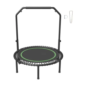Fitness-trampoline SucceBuy, plooibare Mini-trampoline met kruk, 1027 mm, Laadvermogen 150 kg