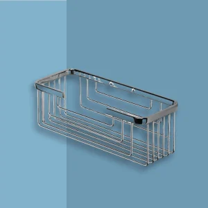 Dubbele zeepbak voor douche "Lucien" in roestvrij staal cm 25×9 10h