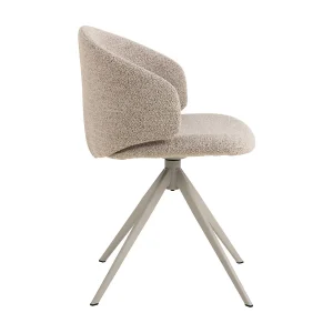 Dylan eetkamerstoel bouclé beige.