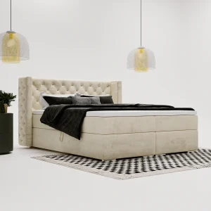 Emporius Valencia Box tweepersoonsbed bed 160×200, bed met opbergruimte – matras en topper – boxspring bed fluweel beige (Magic Velvet 2201) Emporius Valencia Box tweepersoonsbed bed 160×200, bed met opbergruimte – matras en topper – boxspring bed fluweel beige (Magic Velvet 2201)