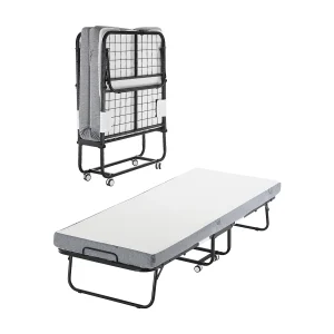 Extra Bed SucceBuy, Opvouwbaar Bed met 10 cm Dikke Schuimmatras voor Volwassenen en Gasten