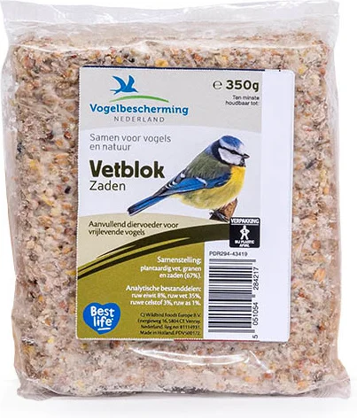 CJ Wildlife zaden vetblok 10 x 11,5 x 2,5 cm