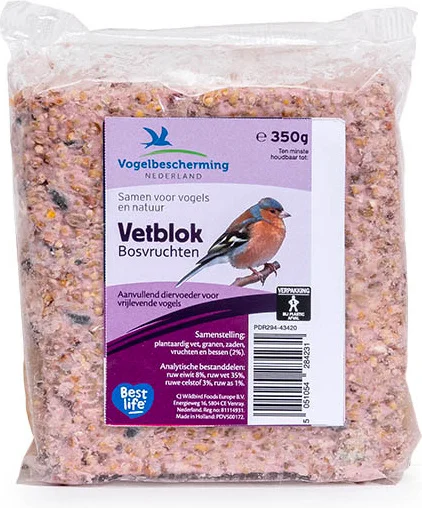 CJ Wildlife bosvruchten vetblok 10 x 11,5 x 2,5 cm