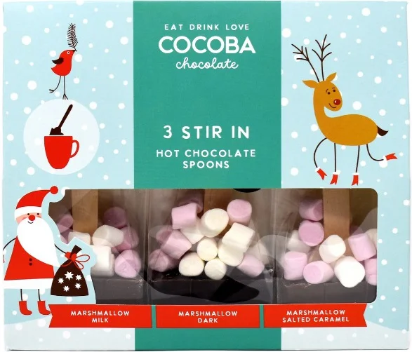 Chocoba Chocolate hot chocolate marshamllow spoons 3 stuks