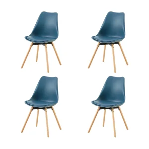Eetkamerstoel in eigentijds Scandinavisch design in Donkergroen