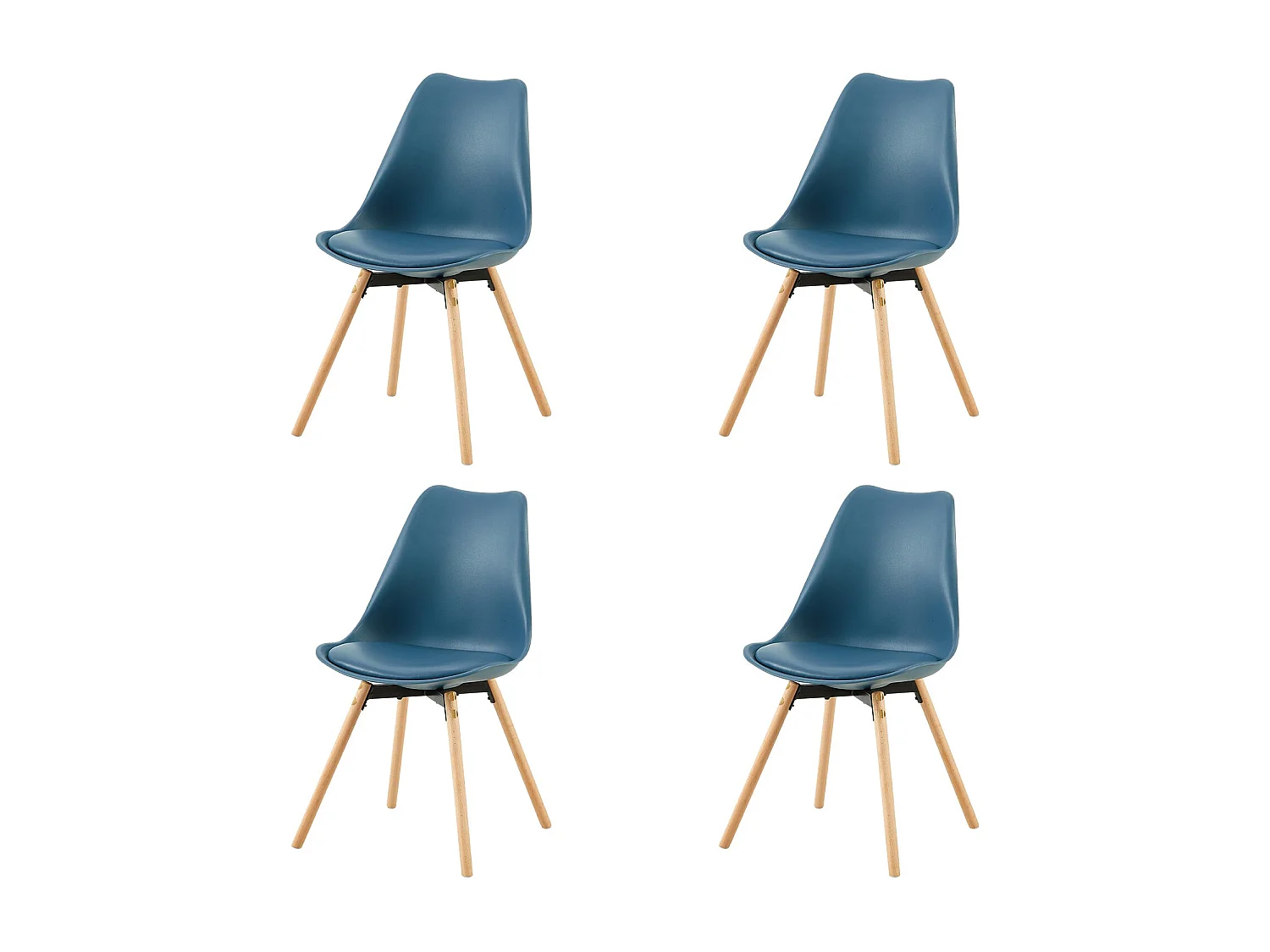 Eetkamerstoel in eigentijds Scandinavisch design in Donkergroen
