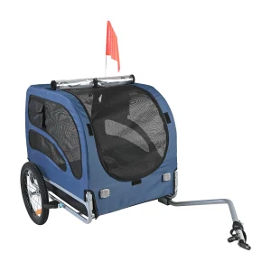 Fietsaanhangwagen voor Huisdieren SucceBuy, Fietstrager voor Hond en Kat, Laadvermogen 45 kg, Waterbestendig Staal Fietsaanhangwagen voor Huisdieren SucceBuy, Fietstrager voor Hond en Kat, Laadvermogen 45 kg, Waterbestendig Staal