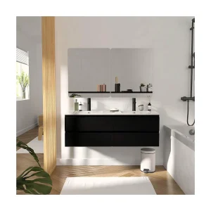 Dubbele wastafelmeubel + wastafel + spiegel SORRENTO