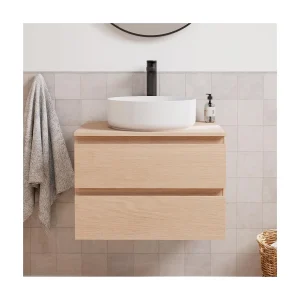 Één wastafelmeubelset 60 cm + wastafel + SORRENTO kraan
