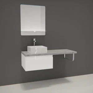 Enkele unit + wastafel + WILL spiegel Enkele unit + wastafel + WILL spiegel