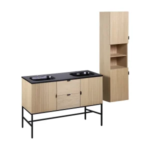 Dubbele spoelbak + poten + STUDIO kolom