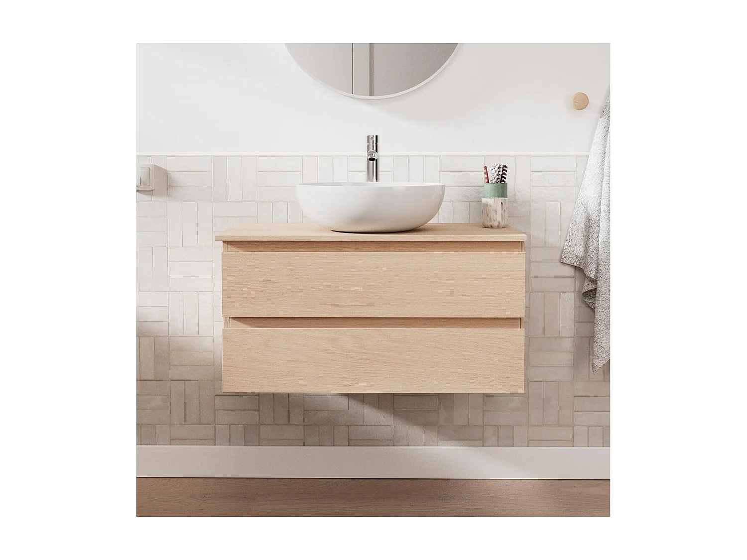 Enkele spoelbakset 80 cm + SORRENTO spoelbak