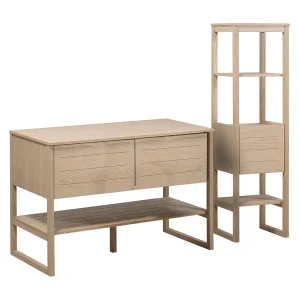 Dubbele wastafelmeubel + wastafel + ATOLL-kolom Dubbele wastafelmeubel + wastafel + ATOLL-kolom