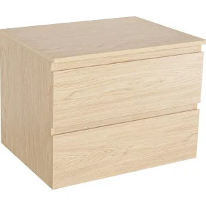 Enkele wastafelmeubel met eiken decor 60cm SORRENTO Enkele wastafelmeubel met eiken decor 60cm SORRENTO
