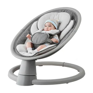 Elektrische Babywieg, SucceBuy Baby-schommel voor zuigelingen met 5 snelheden, Bluetooth-bediening, Slaapliedjes en Kussentje