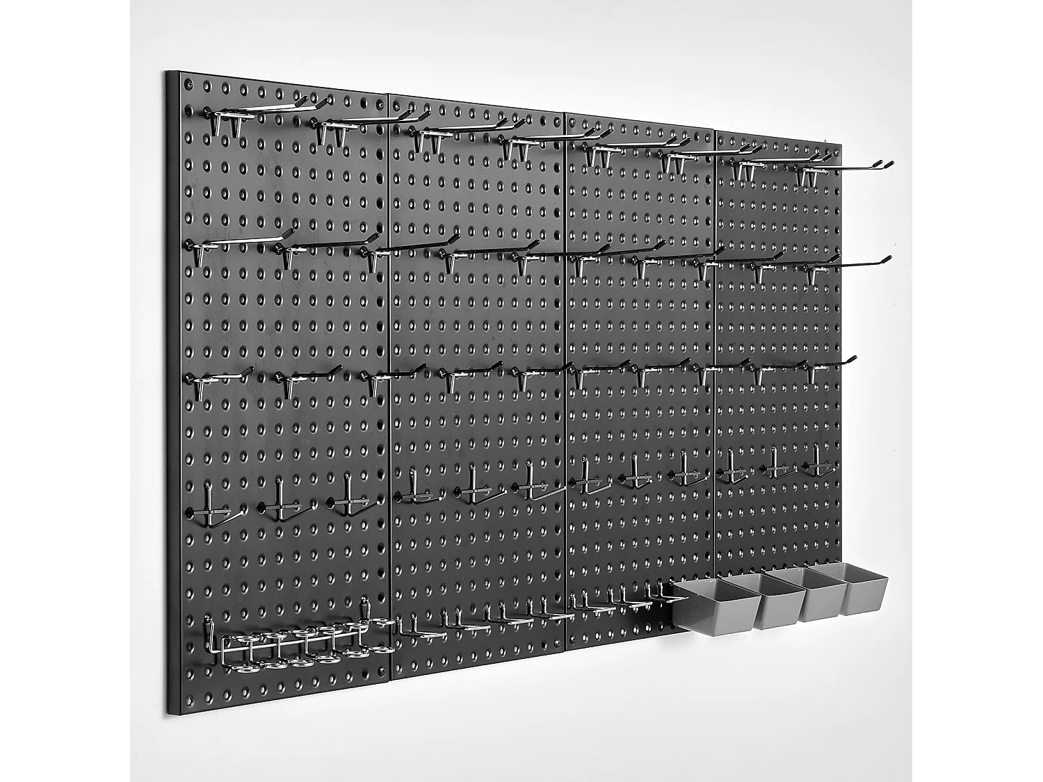 Geperforeerde Metalen Panelen SucceBuy, 4 Panelen, 609,6x304,8 mm, voor Garagegereedschap