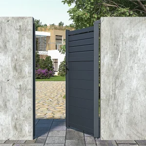 Draaipoort van aluminium – L. 103 x H. 181 cm – Antraciet – VIAZO – Koop nu goedkoop online Draaipoort van aluminium – L. 103 x H. 181 cm – Antraciet – VIAZO – Koop nu goedkoop online