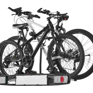 Fietsopbergsteun, SucceBuy Fietsendragers voor Trekhaak voor 2 Fietsen, Vergrendelbare Drager voor 5 cm Ontvangers Fietsopbergsteun, SucceBuy Fietsendragers voor Trekhaak voor 2 Fietsen, Vergrendelbare Drager voor 5 cm Ontvangers