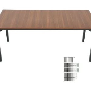 Eettafel SucceBuy, Rechthoekig van Hout, 180 cm voor 6 tot 8 Personen, van MDF-Hout Eettafel SucceBuy, Rechthoekig van Hout, 180 cm voor 6 tot 8 Personen, van MDF-Hout