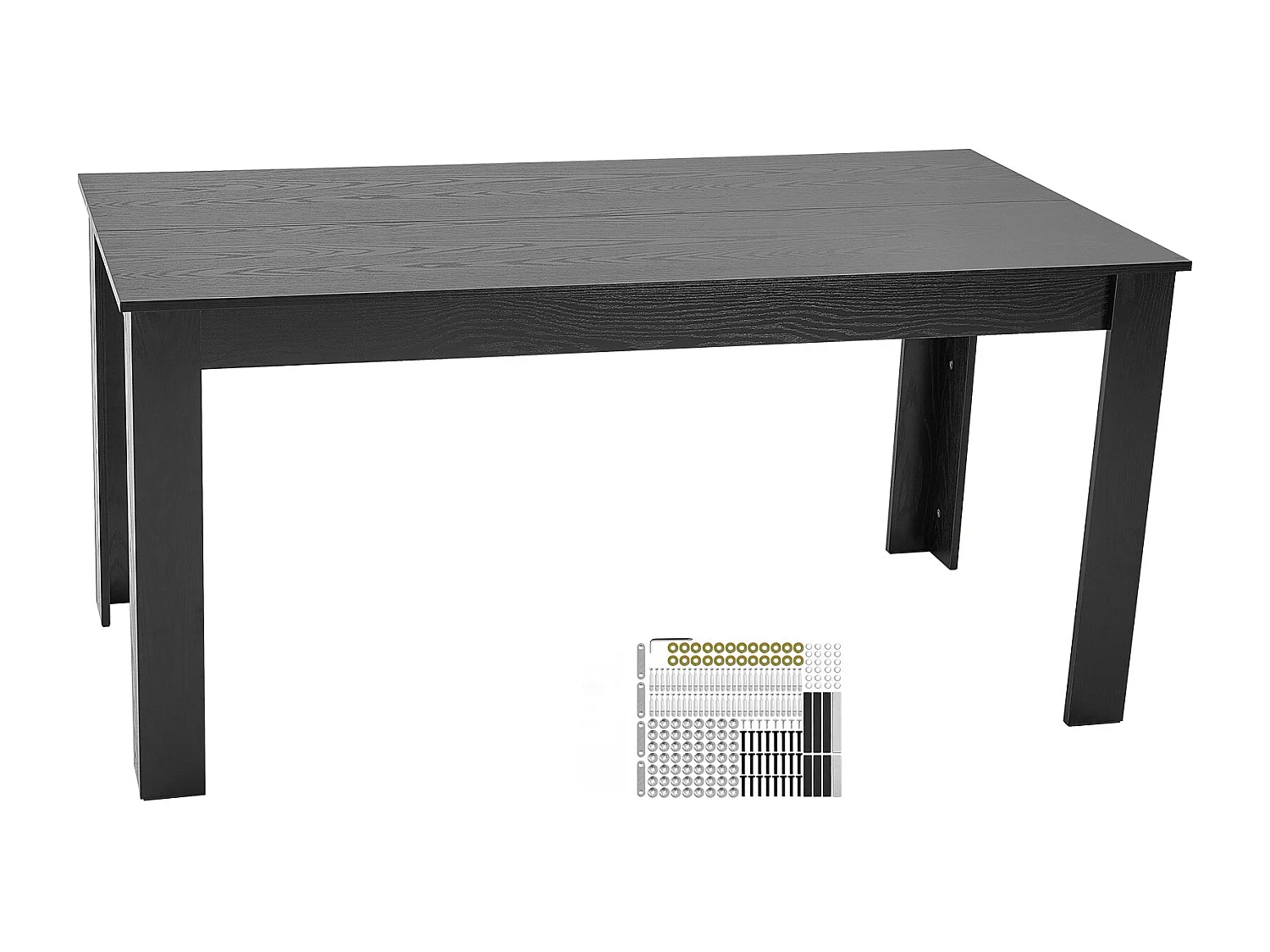 Eettafel SucceBuy, Rechthoekig van Hout, 160 cm voor 4 tot 6 Personen, van MDF-Hout