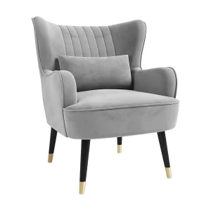 Fluwelen fauteuil, moderne relaxfauteuil met houten poten, loungestoelen met armleuningen, fauteuil met oorleuningen voor woonkamer en slaapkamer Fluwelen fauteuil, moderne relaxfauteuil met houten poten, loungestoelen met armleuningen, fauteuil met oorleuningen voor woonkamer en slaapkamer