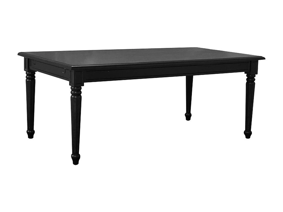 Eetkamertafel Mozart barok tafel zwart incl. 2 aansteekplaten.