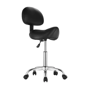 Ergonomische Zadelkruk, SucceBuy Zadelkruk met Rugleuning PU-Leer in Hoogte Verstelbaar Zwart Ergonomische Zadelkruk, SucceBuy Zadelkruk met Rugleuning PU-Leer in Hoogte Verstelbaar Zwart