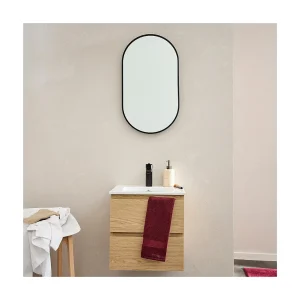 Wasmeubel 45cm zwarte kraan en spiegel SORRENTO Wasmeubel 45cm zwarte kraan en spiegel SORRENTO