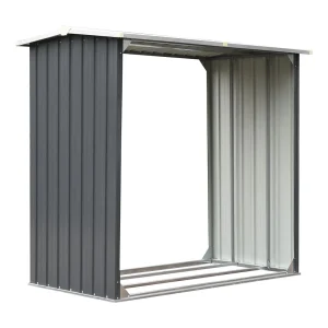 Fedde Haardhoutschuur 172x91x154 cm gegalvaniseerd staal grijs Fedde Haardhoutschuur 172x91x154 cm gegalvaniseerd staal grijs