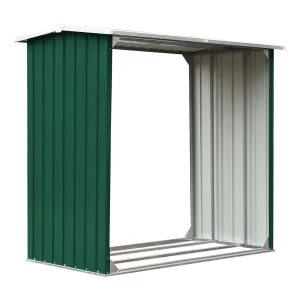 Fedde Haardhoutschuur 172x91x154 cm gegalvaniseerd staal groen Fedde Haardhoutschuur 172x91x154 cm gegalvaniseerd staal groen