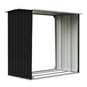Fedde Haardhoutschuur 172x91x154 cm gegalvaniseerd staal antraciet Fedde Haardhoutschuur 172x91x154 cm gegalvaniseerd staal antraciet