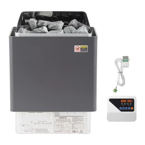 Elektrisch Fornuis SucceBuy 9KW Elektrische Saunakachel van Roestvrij Staal met Externe Bediening