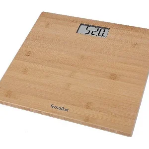 Elektronische bamboe personenweegschaal ultradun 14824 Terrailon – BAMBOOSCALE LCD 150KG 100GR
