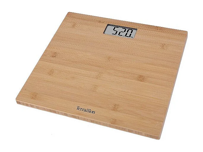 Elektronische bamboe personenweegschaal ultradun 14824 Terrailon - BAMBOOSCALE LCD 150KG 100GR