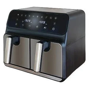 Frituurpan Unold Double Twin Zone zwart zilver (58685)