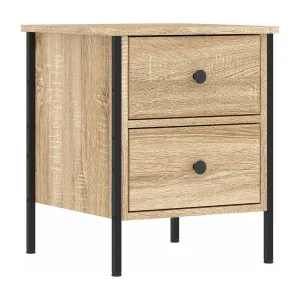 Elmhurst Nachtkastje 40x42x50 cm bewerkt hout sonoma eikenkleurig Elmhurst Nachtkastje 40x42x50 cm bewerkt hout sonoma eikenkleurig