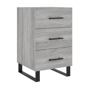 Eilven Nachtkastje 40x40x66 cm bewerkt hout grijs sonoma eiken Eilven Nachtkastje 40x40x66 cm bewerkt hout grijs sonoma eiken