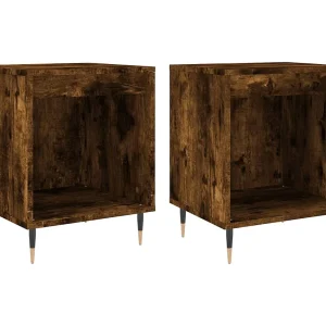 Dustin Mason Nachtkastjes 2 st 40x35x50 cm bewerkt hout gerookt eikenkleurig Dustin Mason Nachtkastjes 2 st 40x35x50 cm bewerkt hout gerookt eikenkleurig
