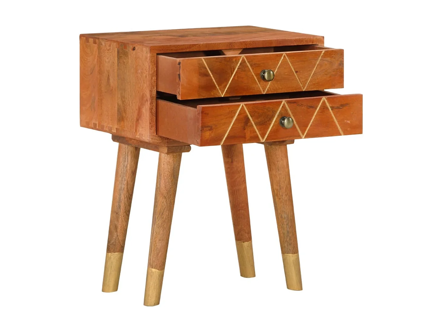 Garden Furniture - Nachtkastje 43x30x58 cm massief mangohout
