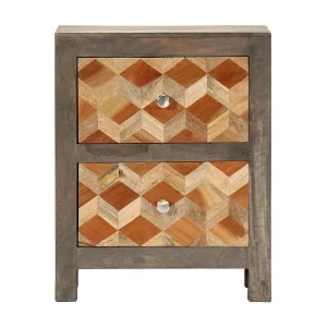 Garden Furniture – Nachtkastje 40x30x50 cm massief mangohout grijs Garden Furniture – Nachtkastje 40x30x50 cm massief mangohout grijs