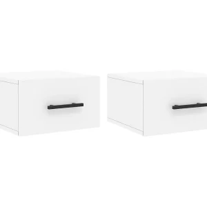 Evelyn Marie Nachtkastjes 2 st wandgemonteerd 35x35x20 cm wit Evelyn Marie Nachtkastjes 2 st wandgemonteerd 35x35x20 cm wit