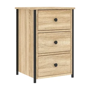 Elorin Nachtkastje 40x36x60 cm bewerkt hout sonoma eikenkleurig Elorin Nachtkastje 40x36x60 cm bewerkt hout sonoma eikenkleurig