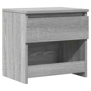Elle Nachtkastje 40x30x39 cm bewerkt hout grijs sonoma eikenkleurig Elle Nachtkastje 40x30x39 cm bewerkt hout grijs sonoma eikenkleurig