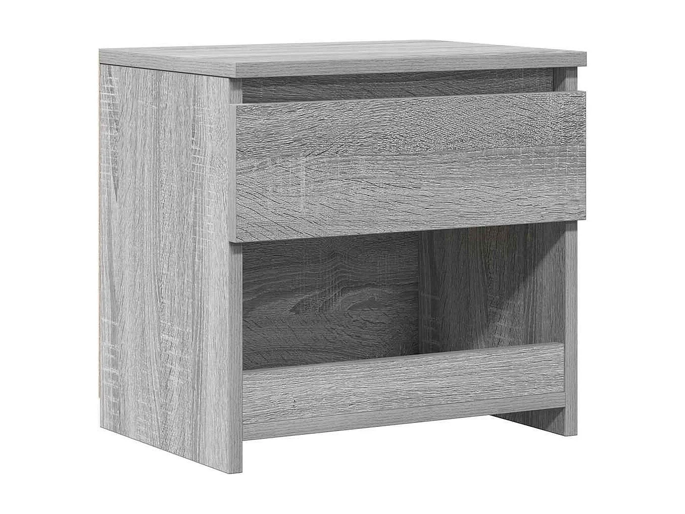 Elle Nachtkastje 40x30x39 cm bewerkt hout grijs sonoma eikenkleurig