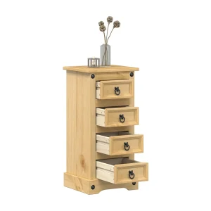 Garden Furniture –  Nachtkastje Corona 35×32,5×74 cm massief grenenhout