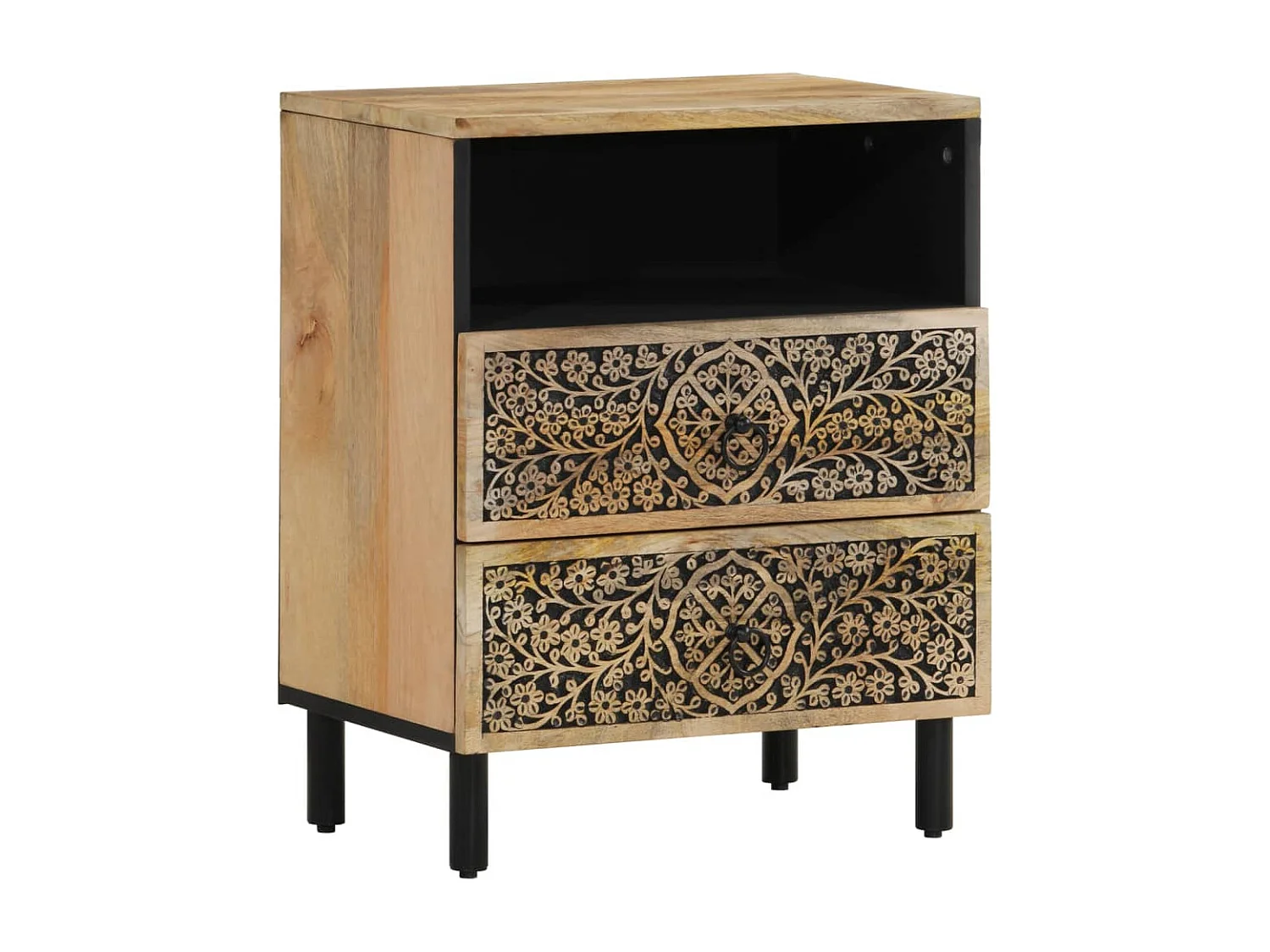 Garden Furniture - Nachtkastje 50x33x60 cm massief mangohout