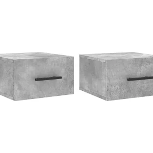 Evelyn Marie Nachtkastjes 2 st wandgemonteerd 35x35x20 cm betongrijs Evelyn Marie Nachtkastjes 2 st wandgemonteerd 35x35x20 cm betongrijs