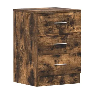Drumraney Nachtkastje 38x35x56 cm bewerkt hout gerookt eikenkleurig Drumraney Nachtkastje 38x35x56 cm bewerkt hout gerookt eikenkleurig